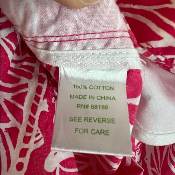 Lilly Pulitzer | Vibrant Pink Leaf Print Skirt Size XS - Picture 3 of 4